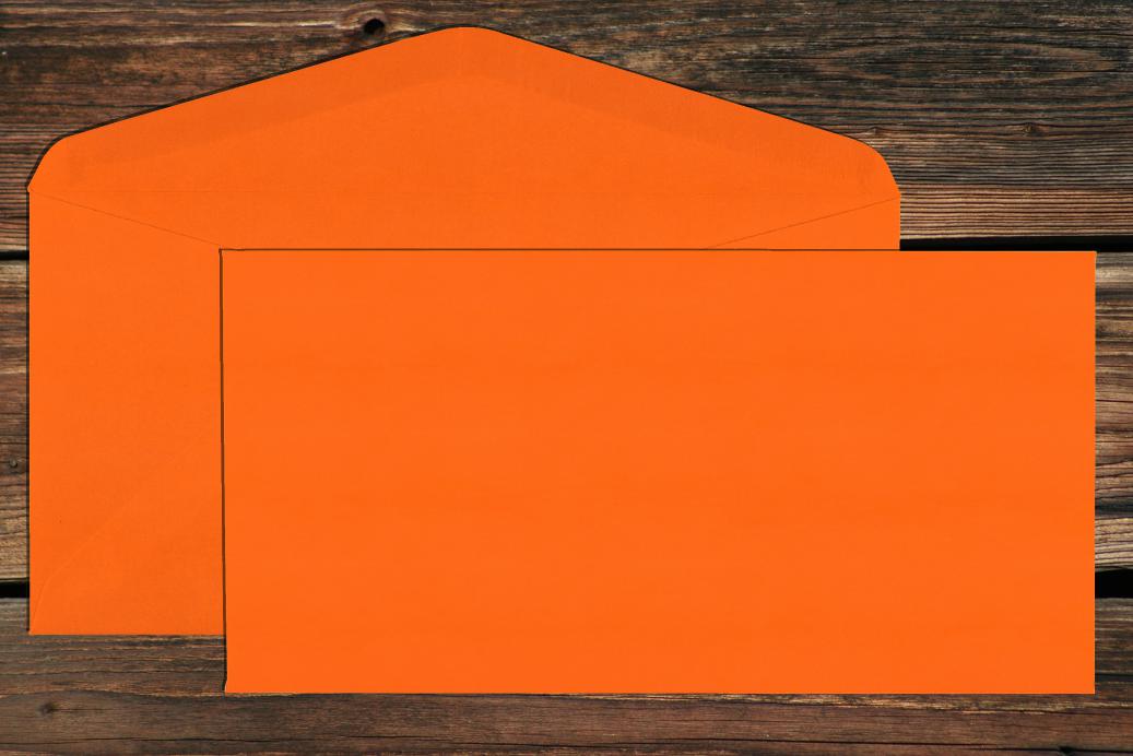 Briefhüllen DL 110x220 mm Nassklebend Grellorange 120 g/qm